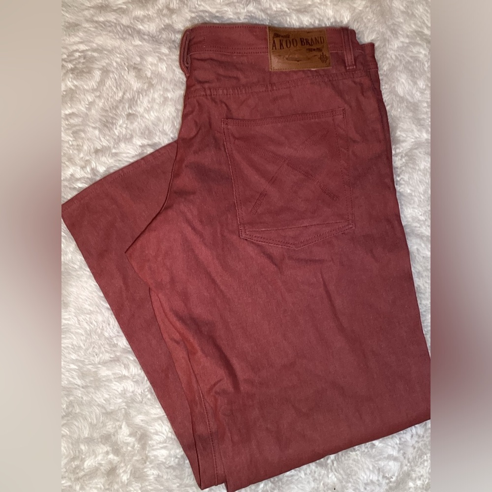 Akoo brand Mens plum straight leg relaxed jeans size 42